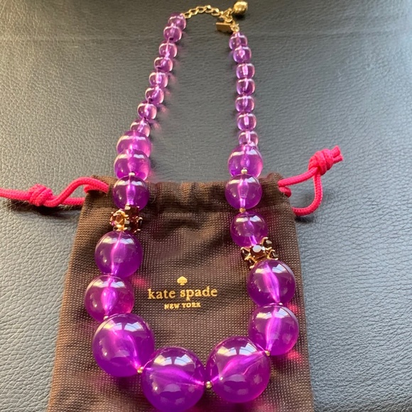 Kate Spade Purple Bauble Statement Necklace